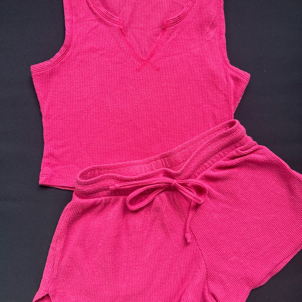 Teen/Junior Hot Pink Shorts Set